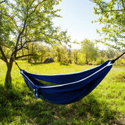 Mesh Camping Hammock - Navy & Turquoise