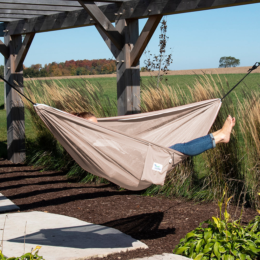Mesh Camping Hammock Sand Sky – Vivere USA