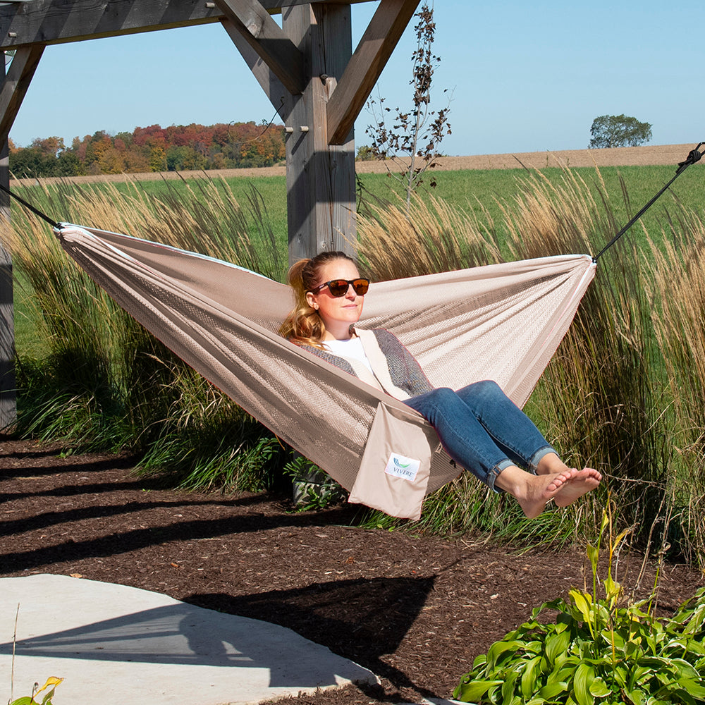 Mesh Camping Hammock - Sand & Sky