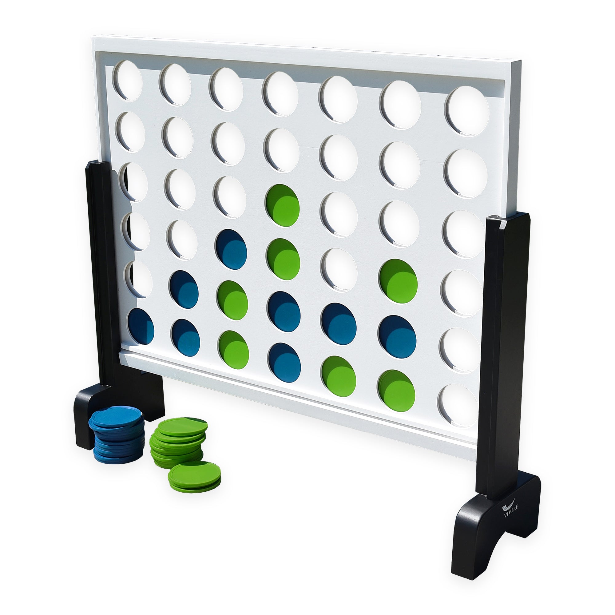 Giant 4-in-Row Outdoor Game in Blue & Green