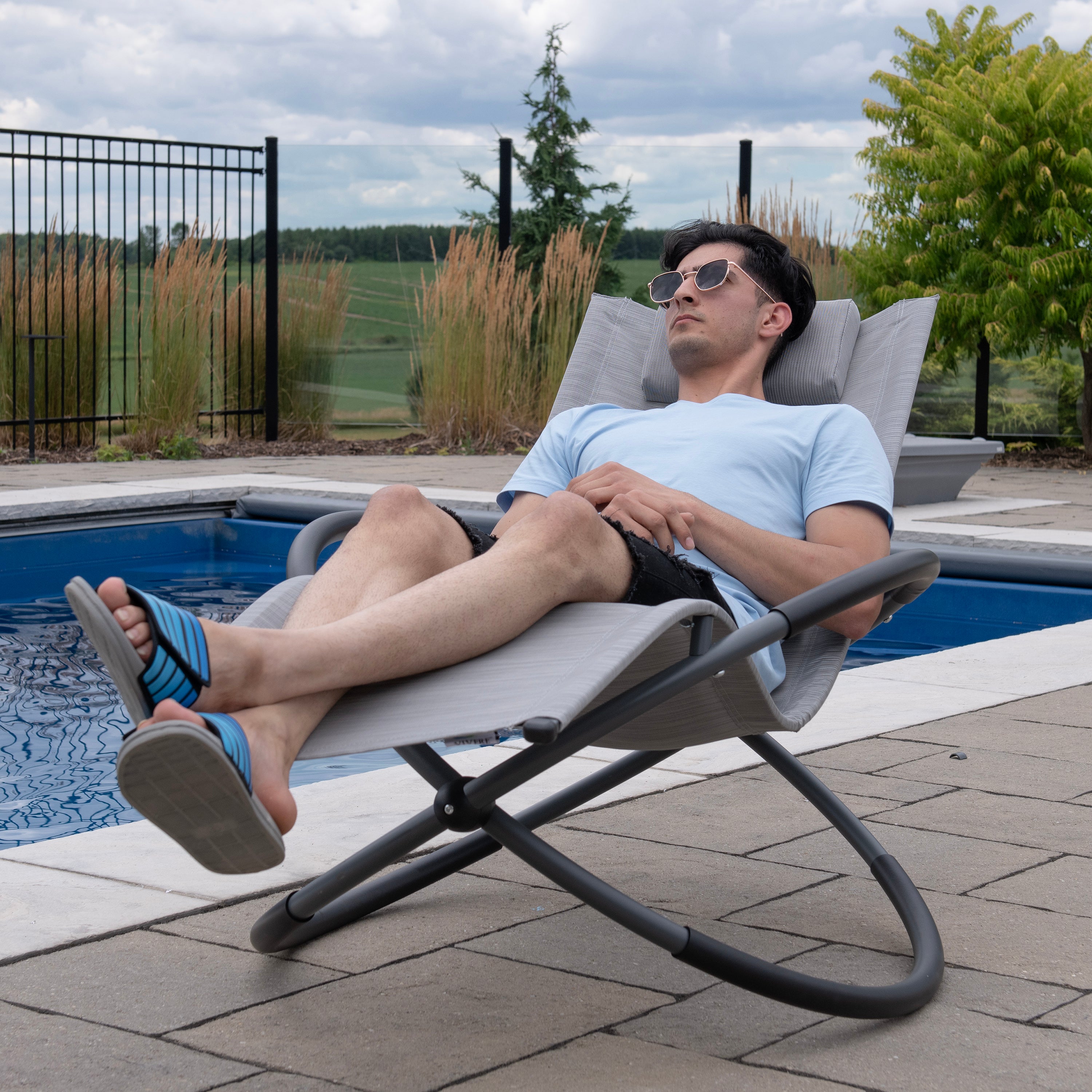 Orbital Phifer® & Steel Lounger - Haven