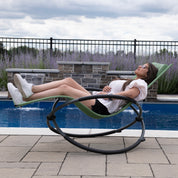 Orbital Phifer® & Steel Lounger - Olive Grove