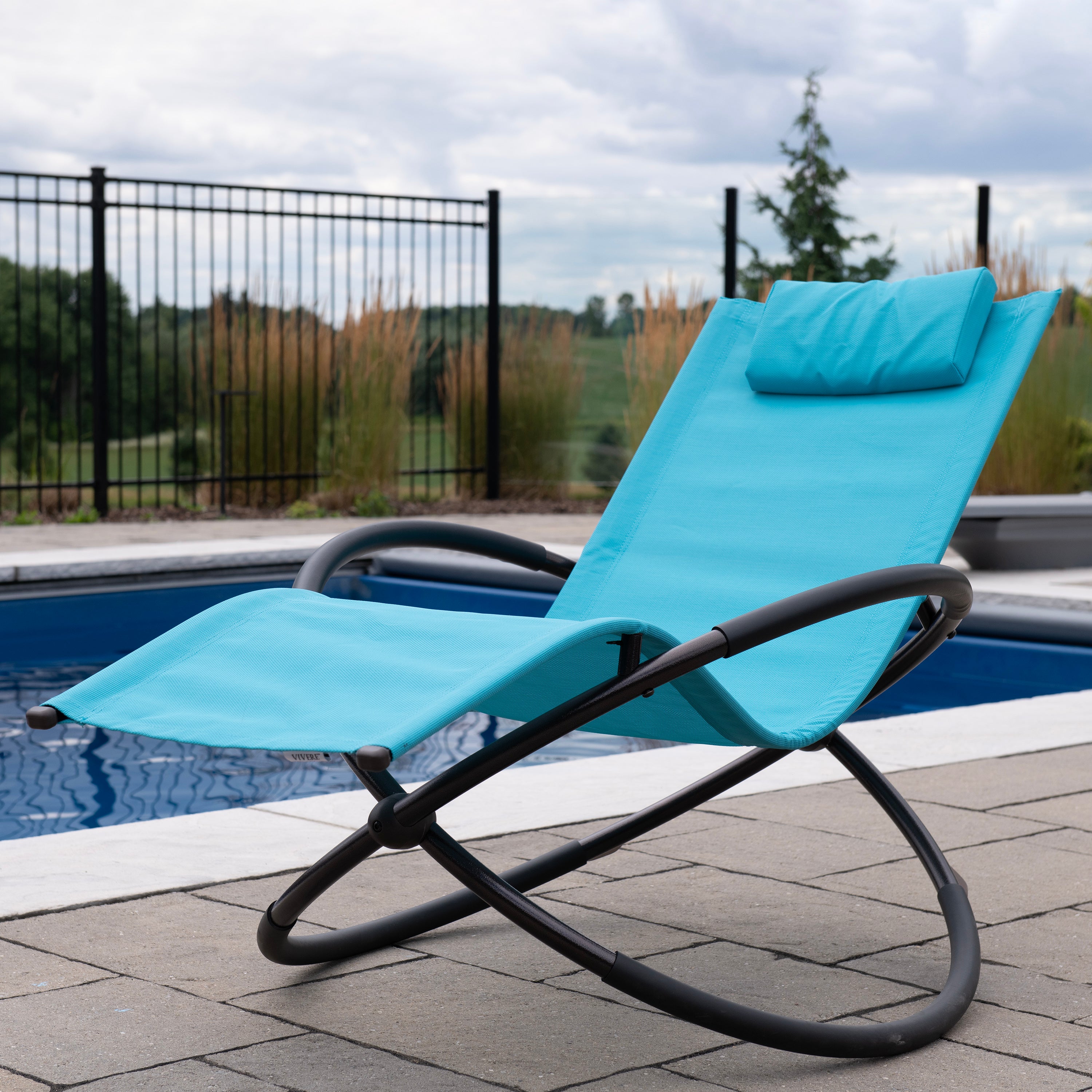 Orbital Phifer® & Steel Lounger - True Turquoise