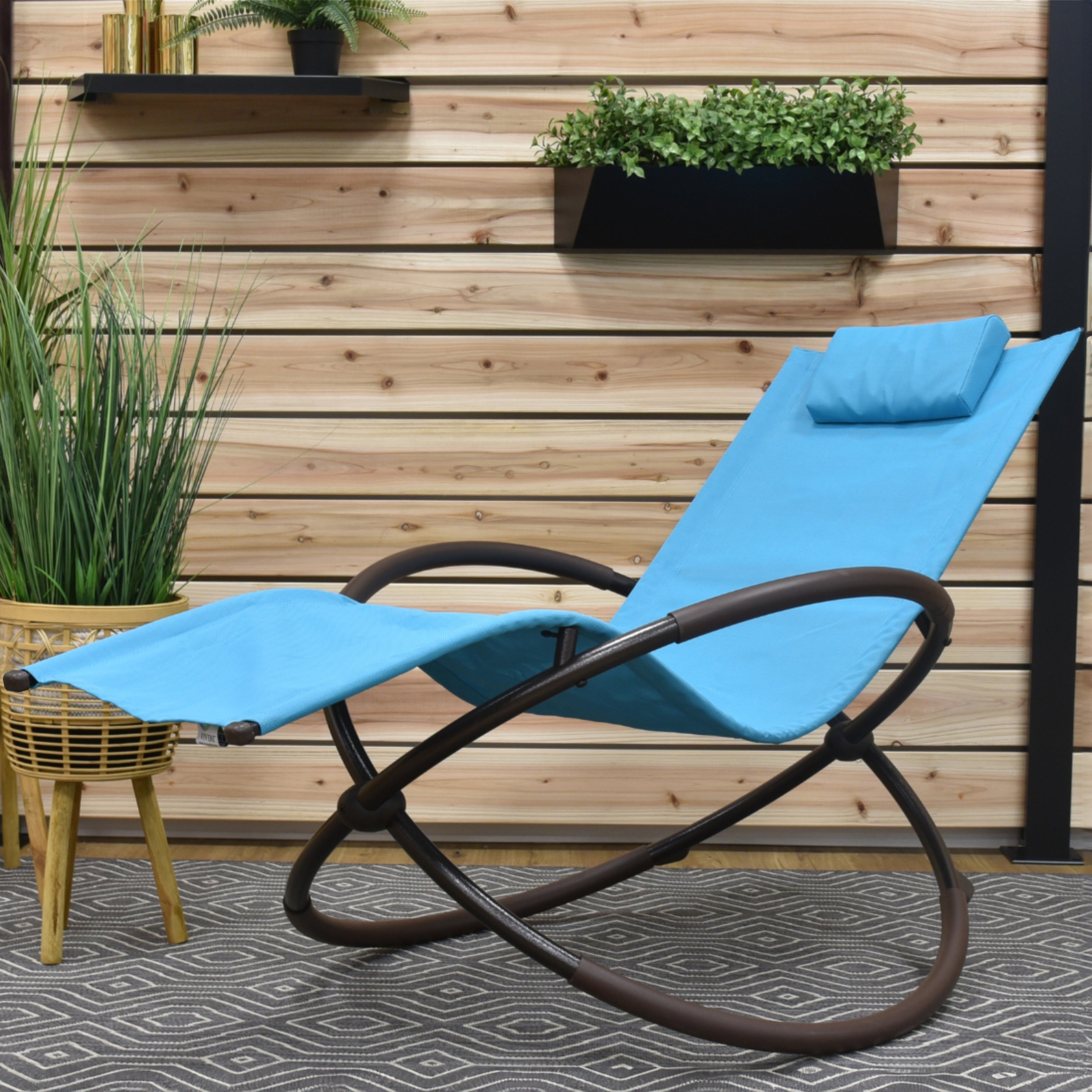 Orbital Phifer® & Steel Lounger - True Turquoise