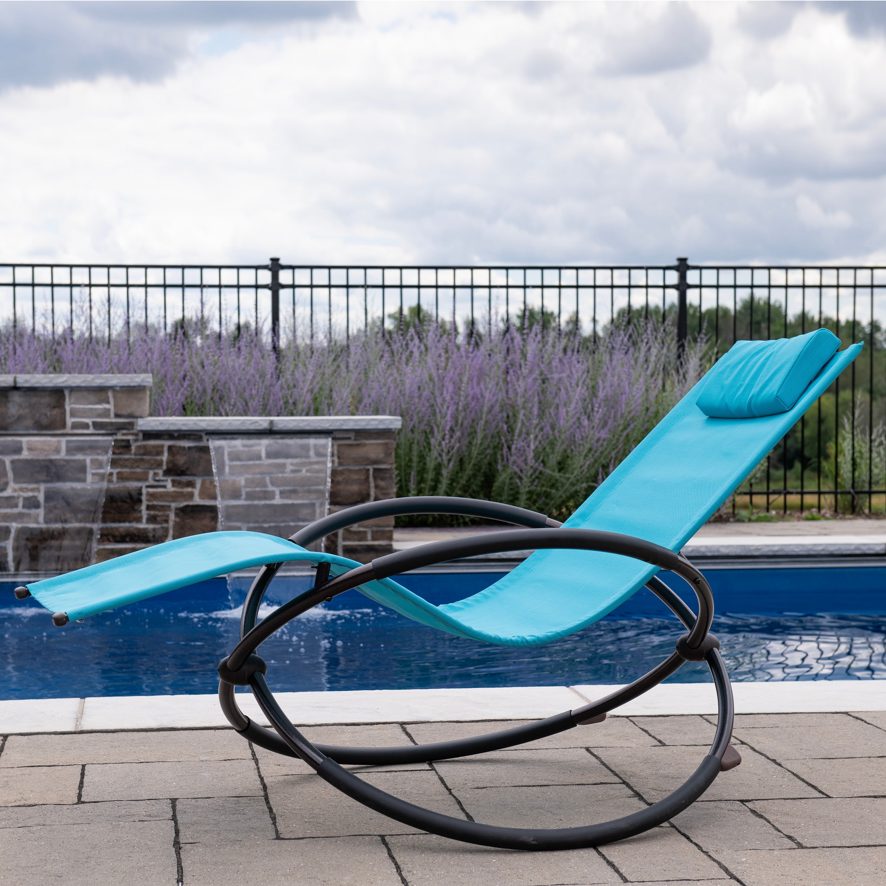 Orbital Phifer® & Steel Lounger - True Turquoise