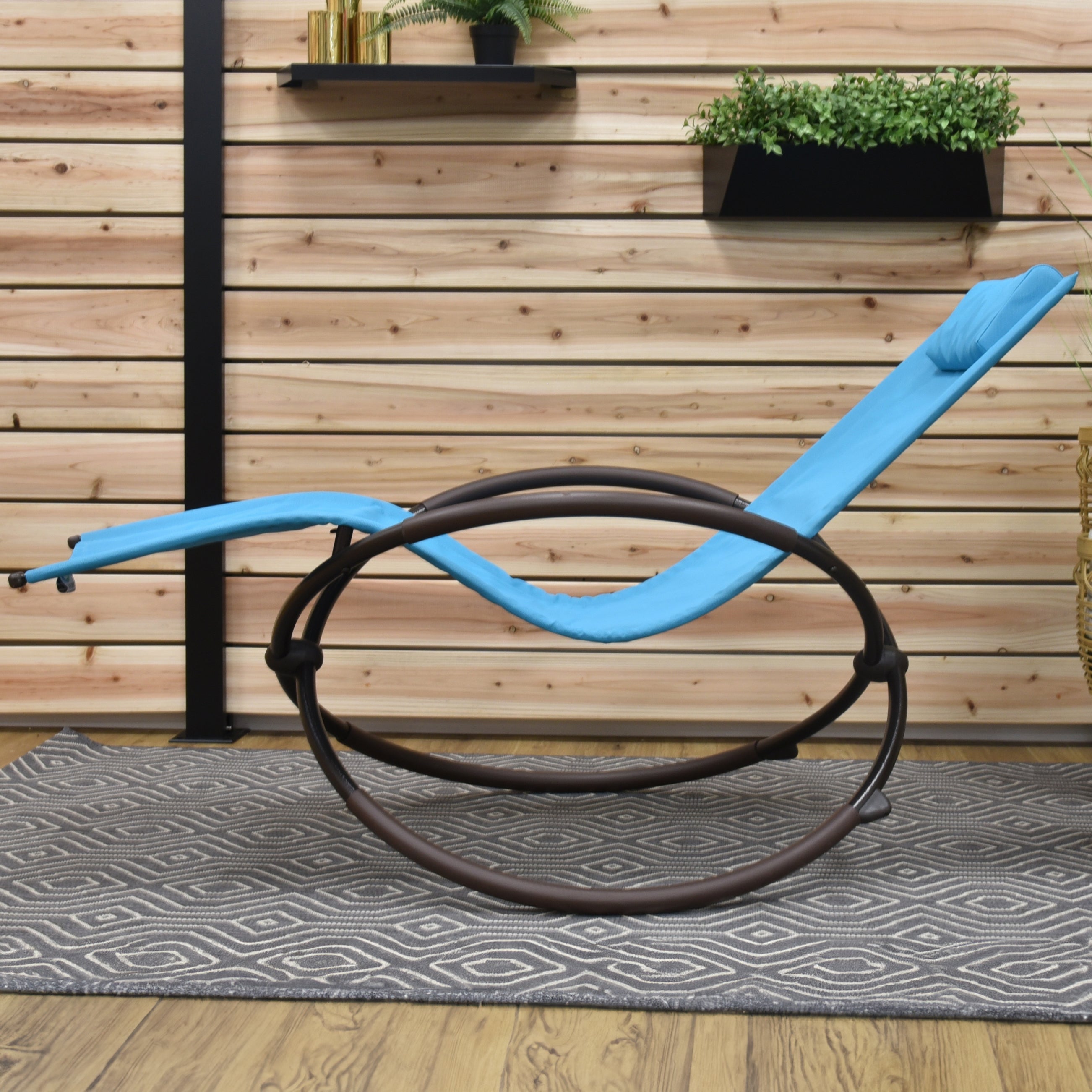 Orbital Phifer® & Steel Lounger - True Turquoise