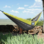 Parachute Camping Hammock - Grey & Yellow