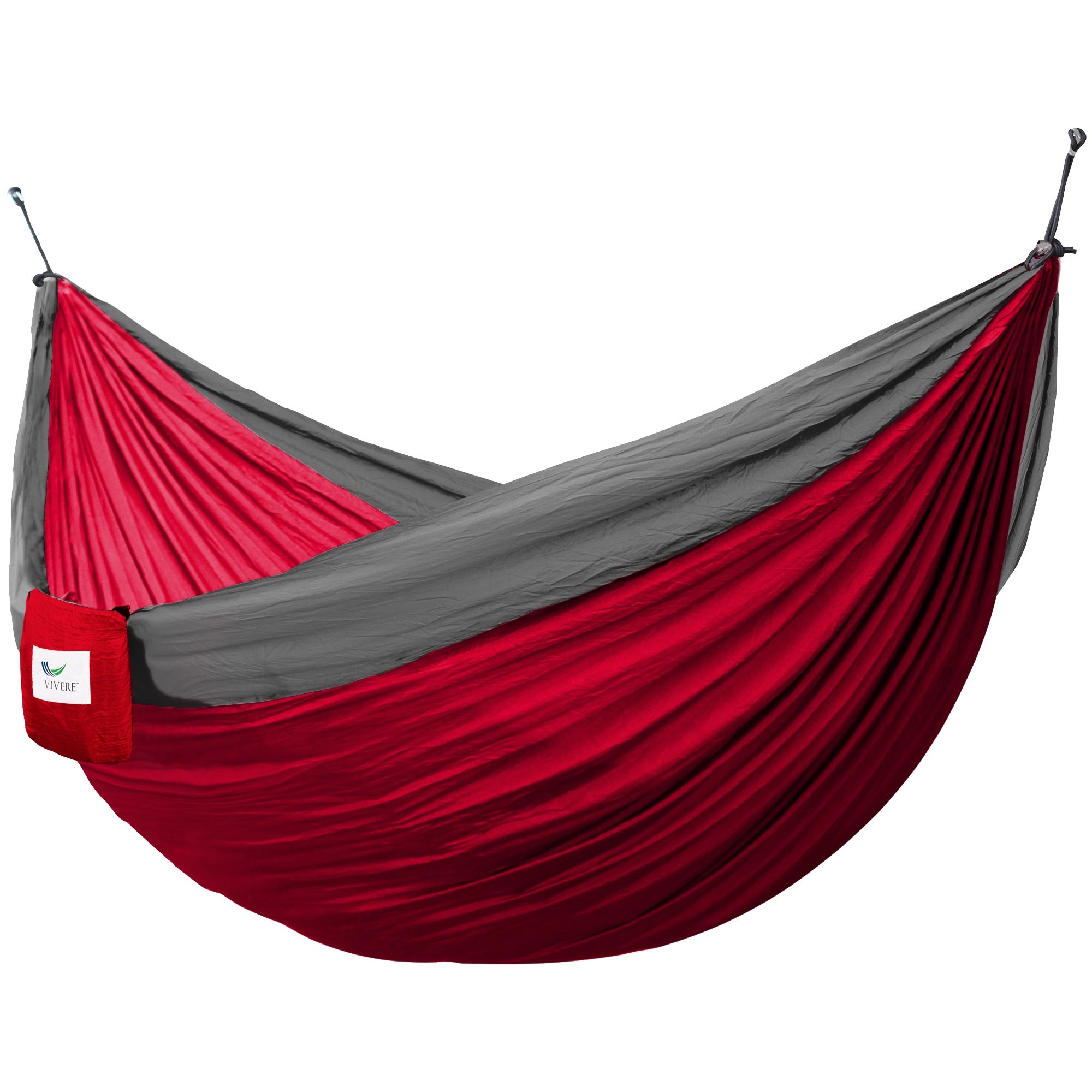 Parachute Camping Hammock - Crimson & Charcoal