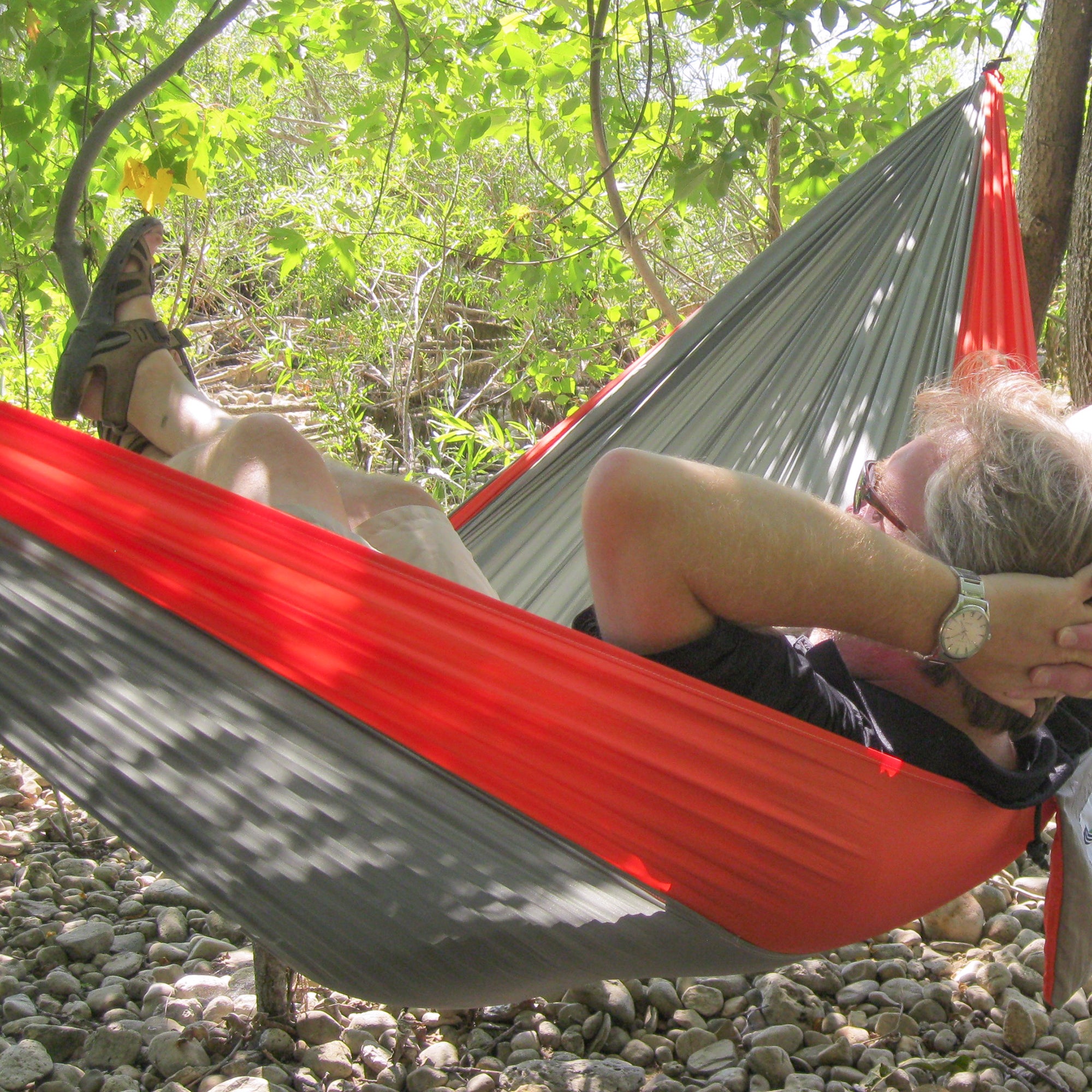 Parachute Camping Hammock - Gray & Orange