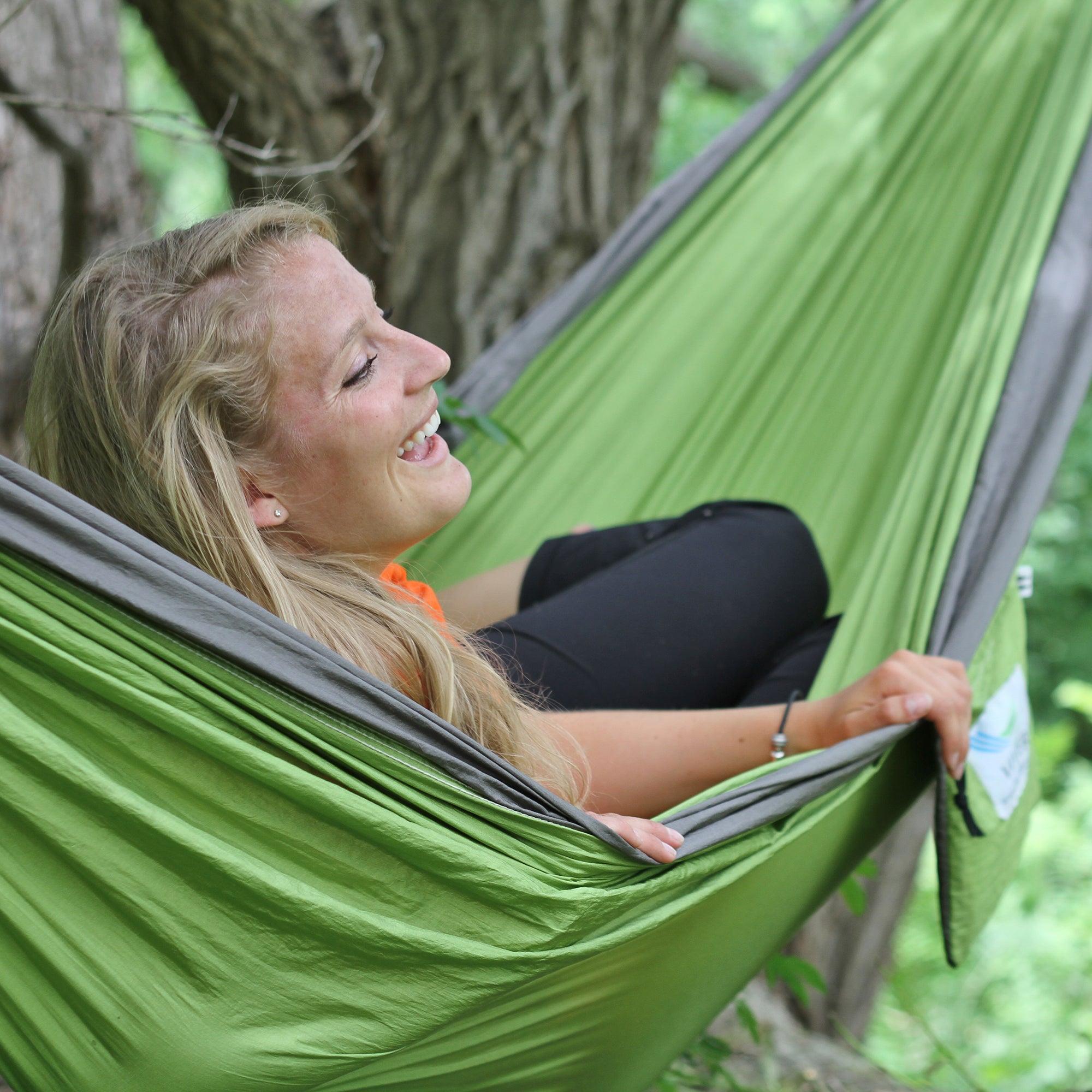 Parachute Camping Hammock - Apple & Storm