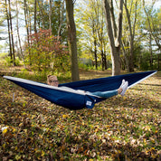 Parachute Camping Hammock - Navy & White