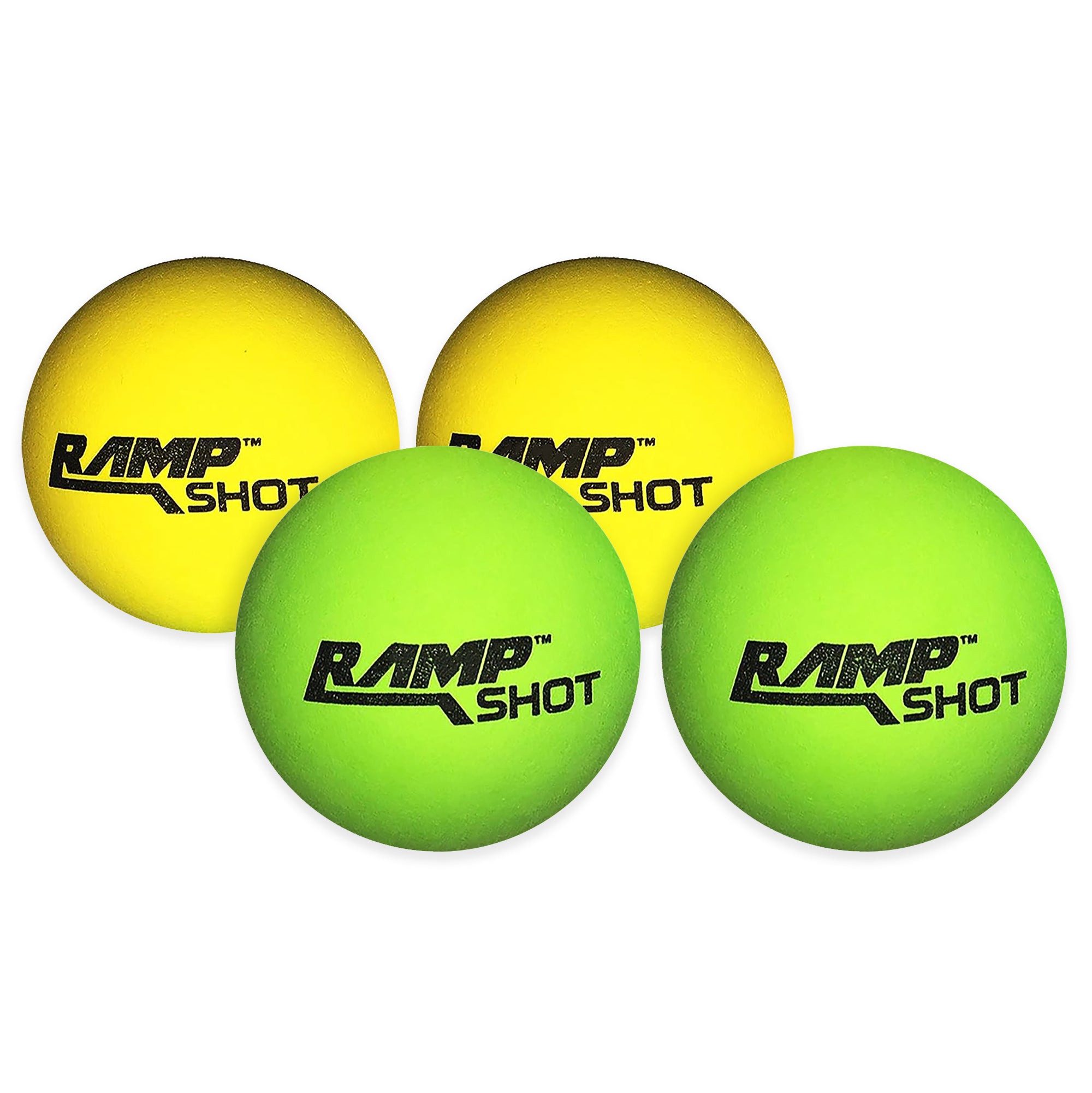 RampShot® Replacement Balls (4 pack) - Green & Yellow