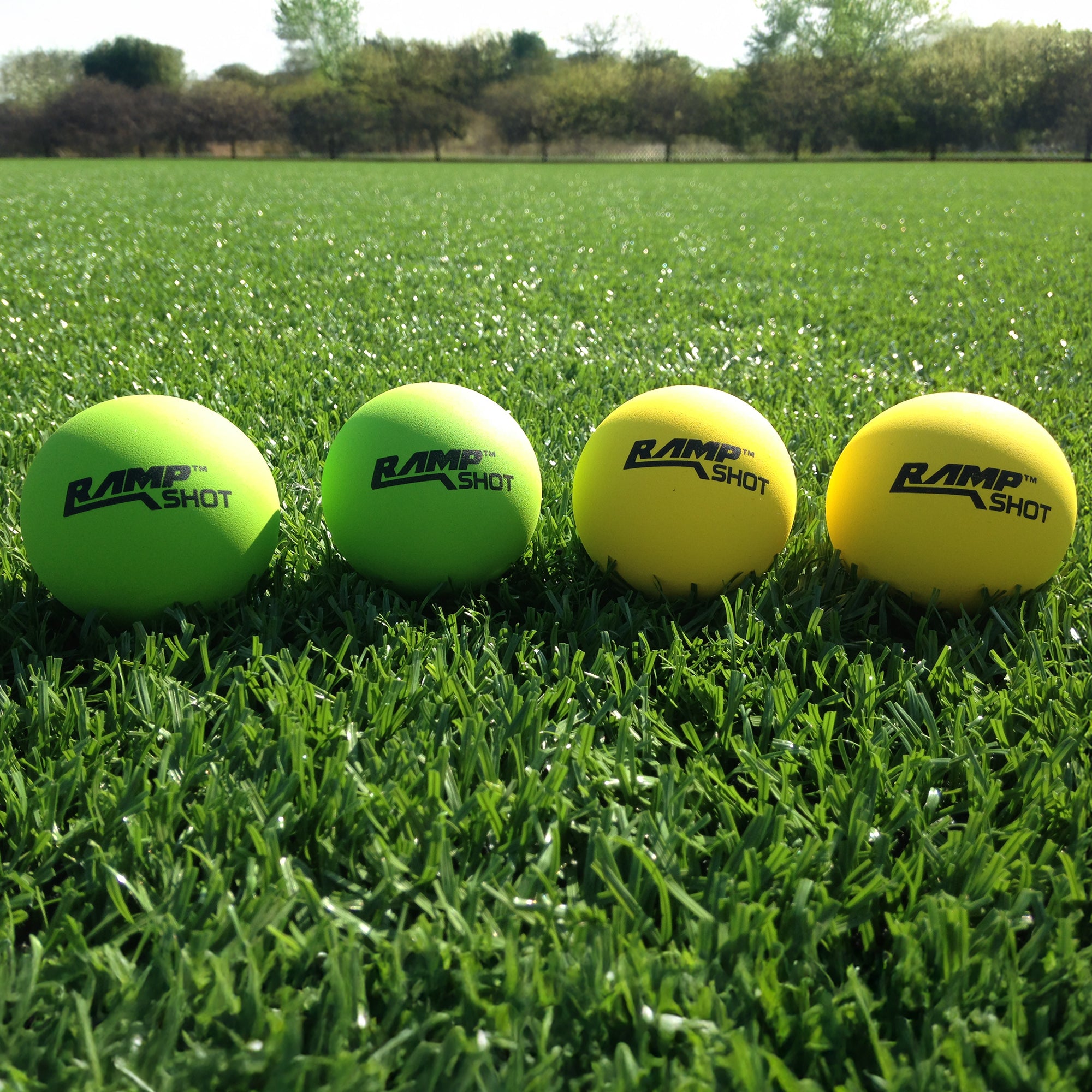 RampShot® Replacement Balls (4 pack) - Green & Yellow