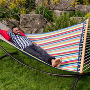 Sunbrella® Quilted Spreader Bar Hammock - Carousel Confetti