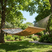 Sunbrella® Quilted Spreader Bar Hammock - Dove & Sand