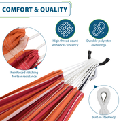 Double Cotton Hammock with Stand (9ft/280cm) - Mimosa