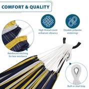 Double Cotton Hammock with Stand (9ft/280cm) - Serenity