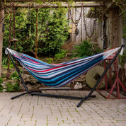 Double Cotton Hammock with Stand (9ft/280cm) - Denim