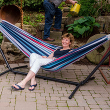 Load image into Gallery viewer, Double Cotton Hammock with Stand (9ft/280cm) - Denim
