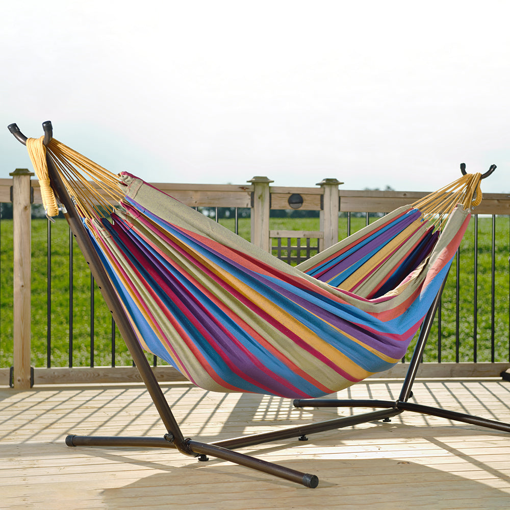 hängematte vivere Vivere 9 Ft. Double Hammock with Stand: Tropical