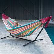 Double Cotton Hammock with Stand (9ft/280cm) - Salsa