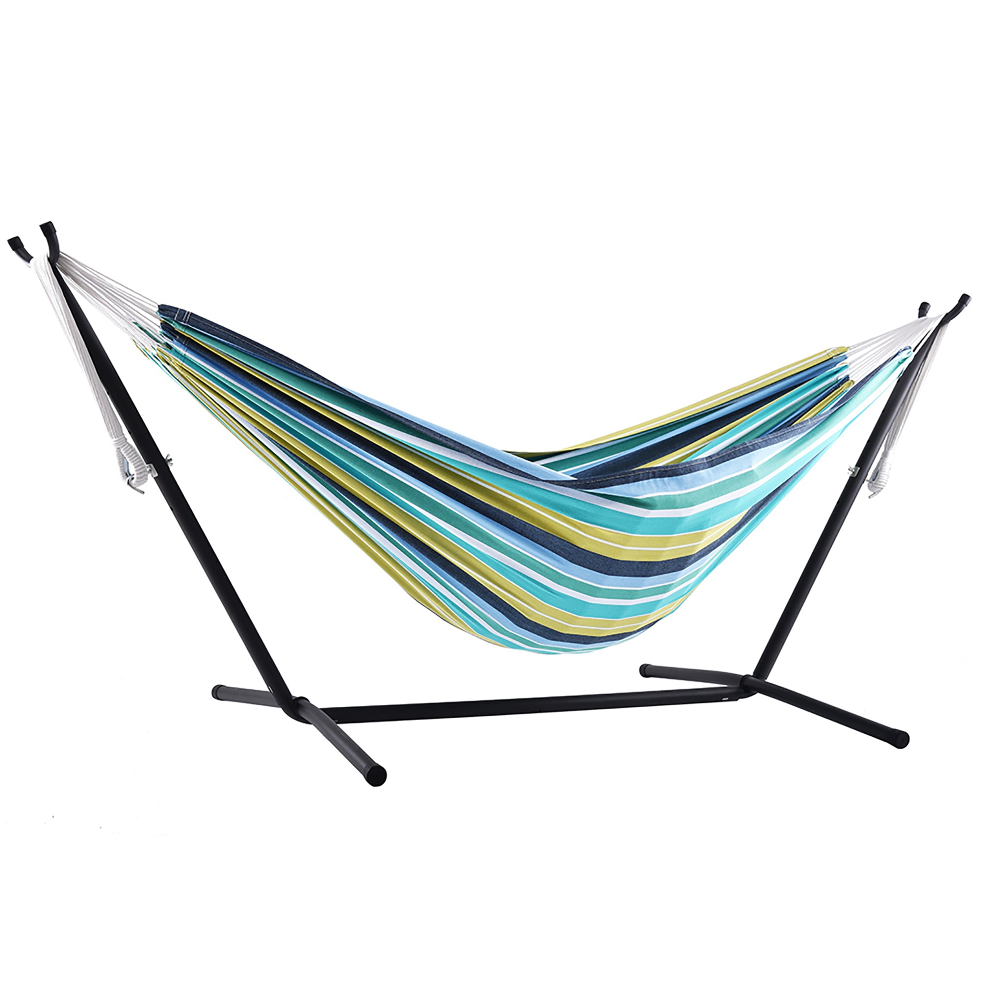 Double Cotton Hammock with Stand (9ft/280cm) - Cayo Reef