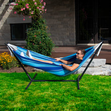 Load image into Gallery viewer, Double Cotton Hammock with Stand (9ft/280cm) - Island Breeze
