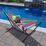 Double Cotton Hammock with Stand (9ft/280cm) - Byron Bay