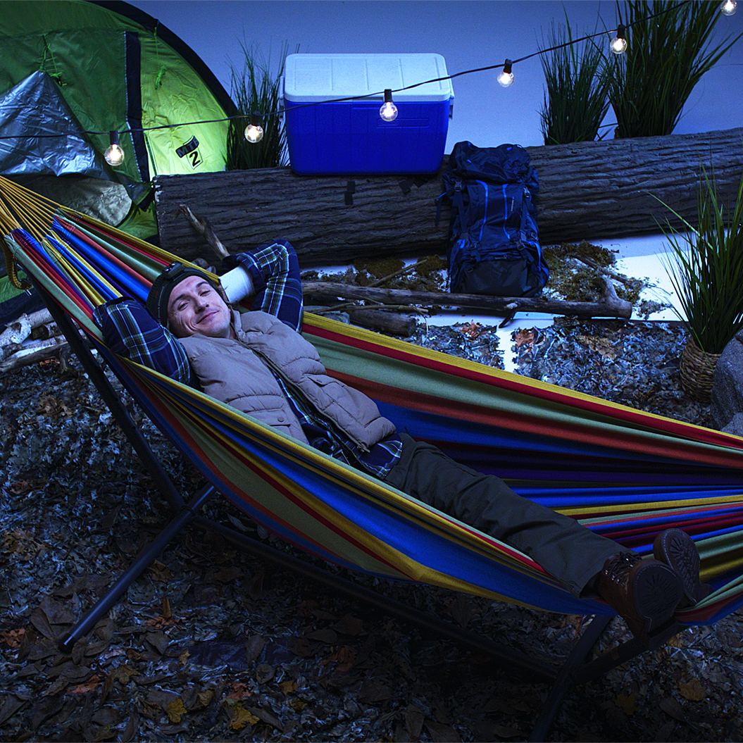 Vivere Cotton Hammock with Stand - Thumbnail 4