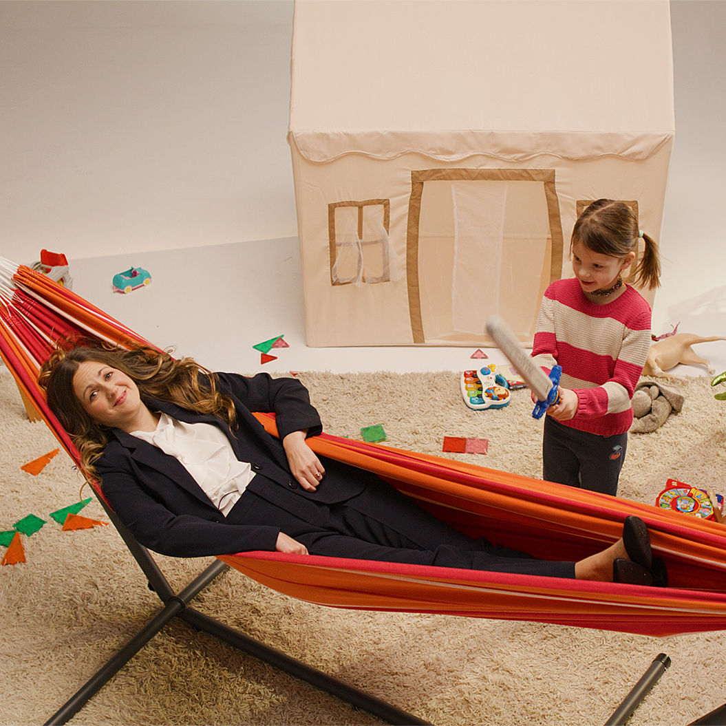 hängematte 280 cm Vivere Cotton Double Hammock with 9ft Stand