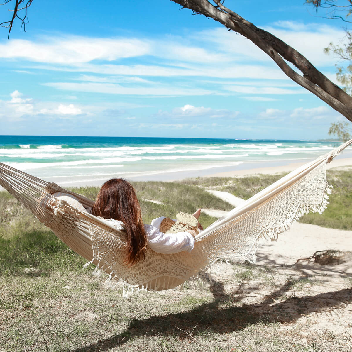 Vivere Authentic Brazilian Elegant Hammock 450 lb Capacity, Antique