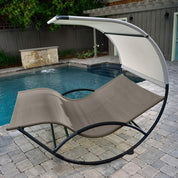 Double Chaise Aluminum Rocker - Cocoa