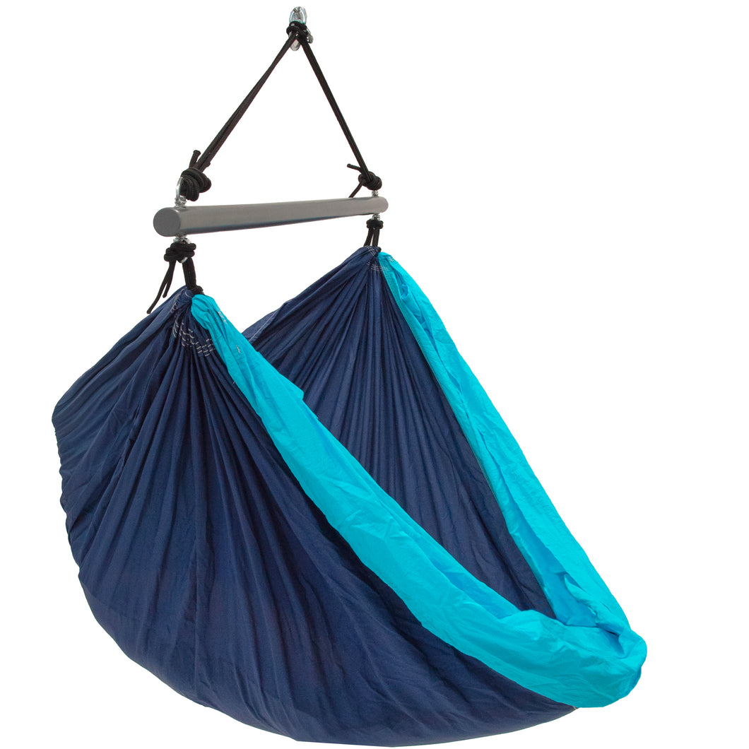 Parachute Hammock Chair - Navy & Turquoise