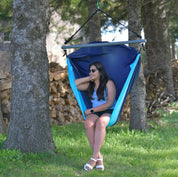 Parachute Hammock Chair - Navy & Turquoise