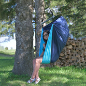 Parachute Hammock Chair - Navy & Turquoise