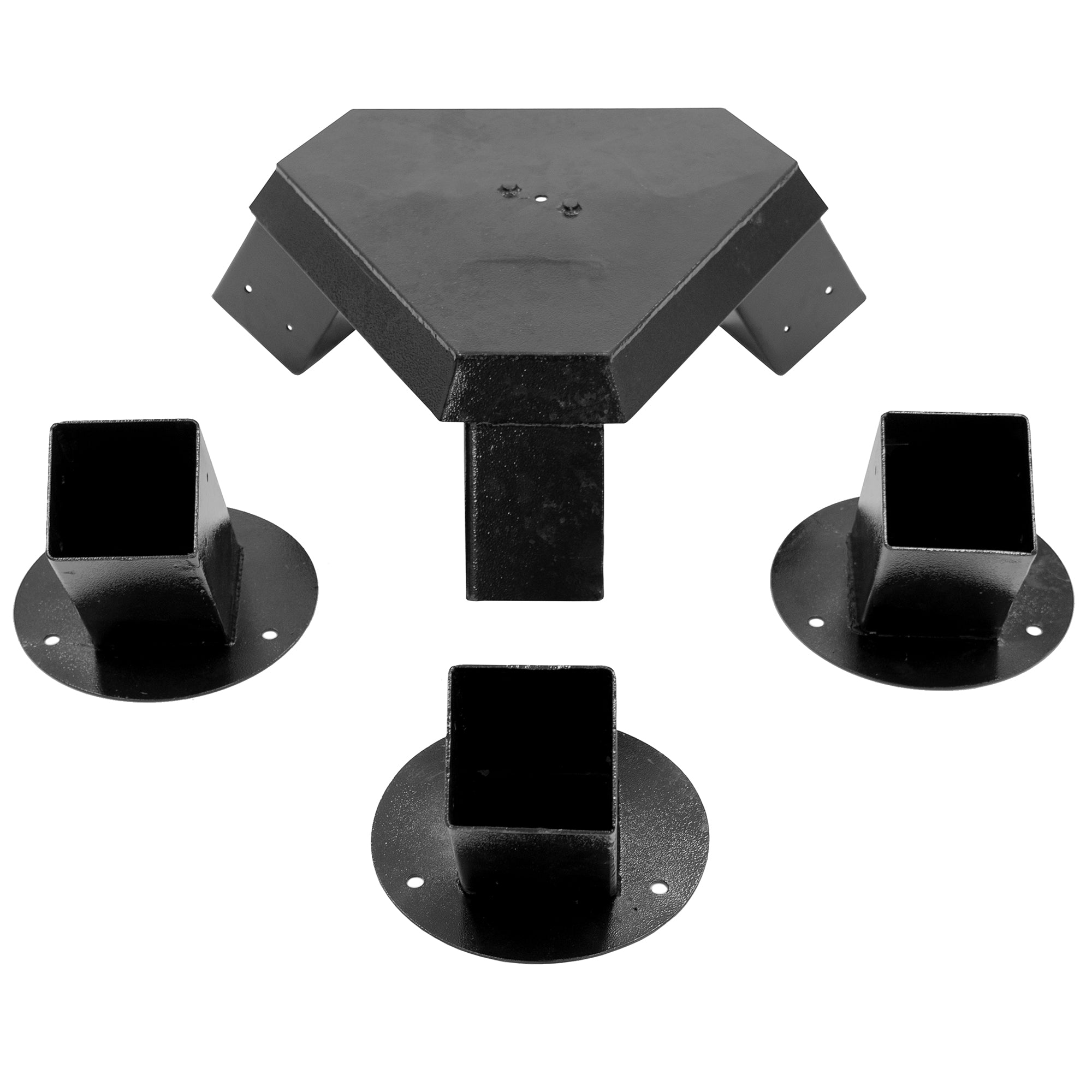 Steel Tripod BRAKITS for 4x4 Posts - Black