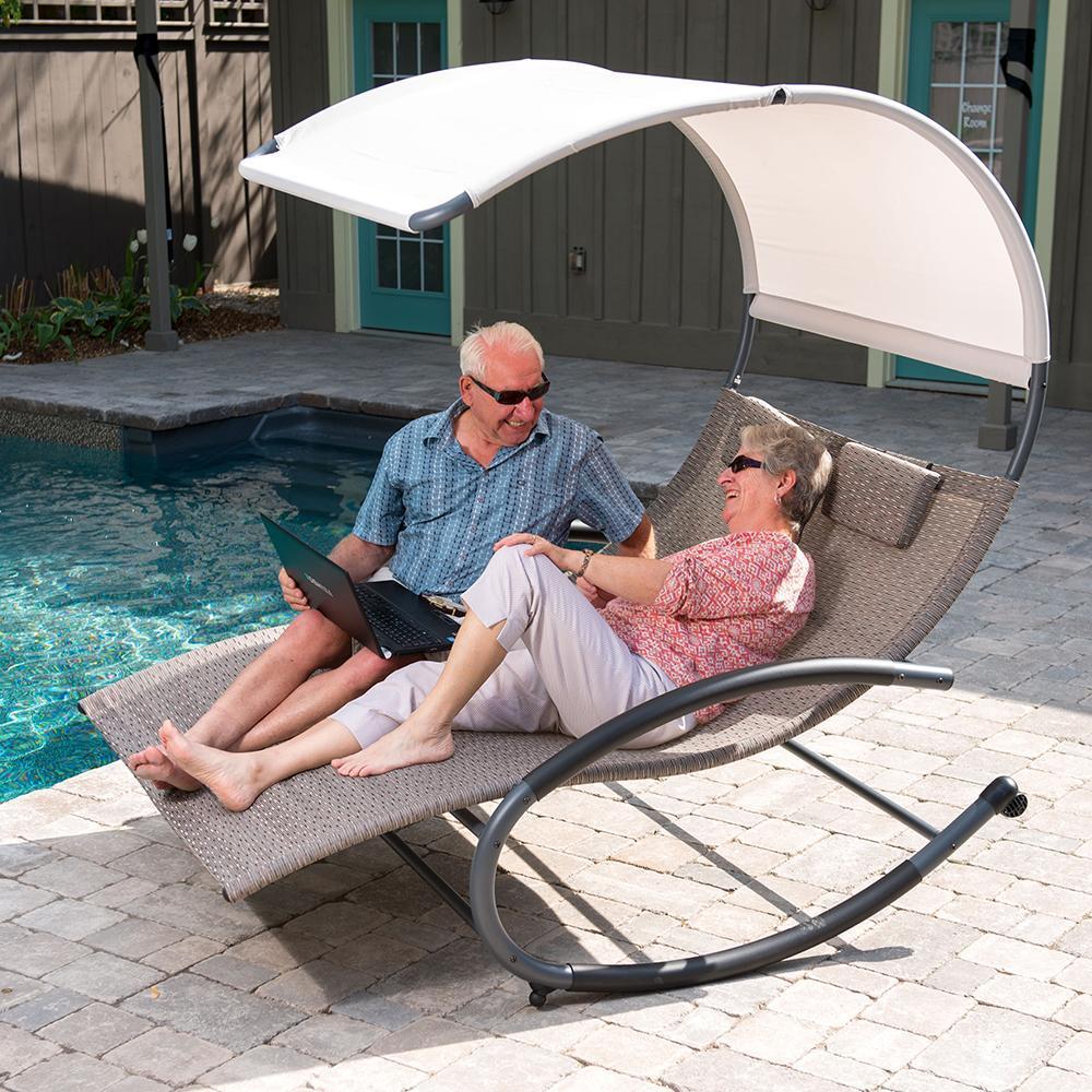 Double Chaise Steel Rocker - Sienna