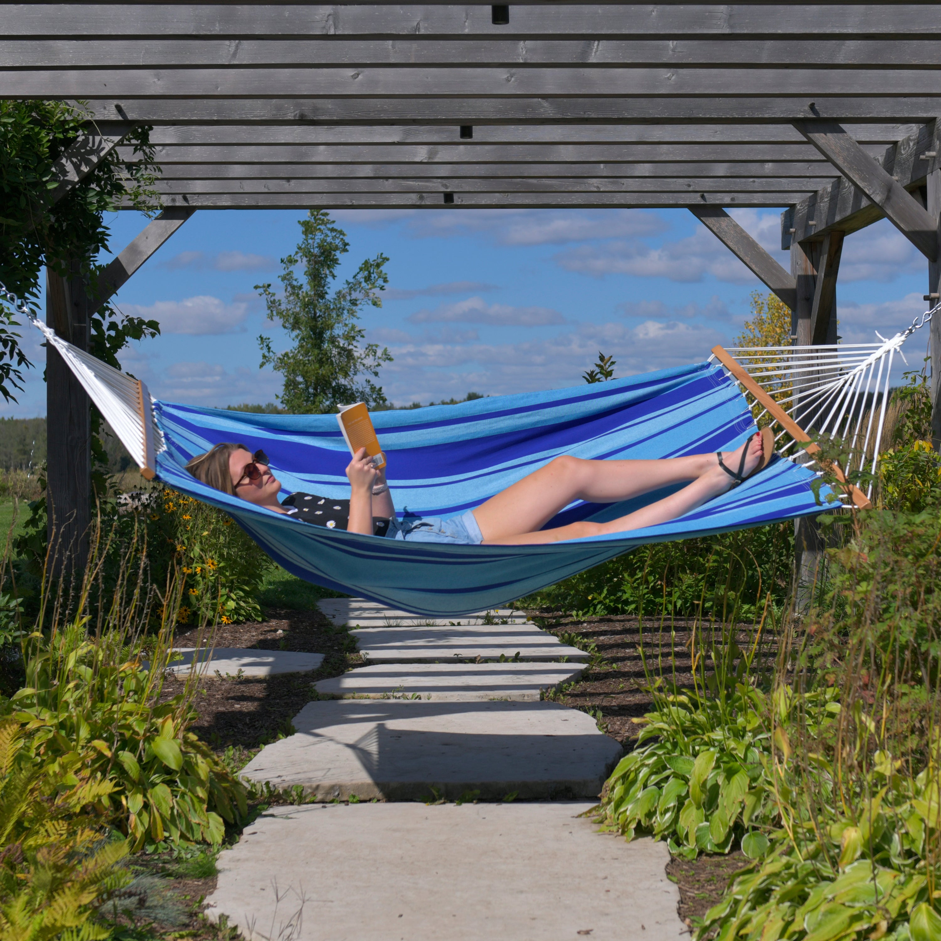 Cotton Spreader Bar Hammock - Island Breeze – Vivere USA