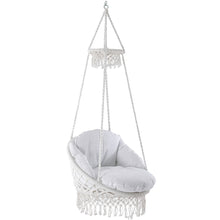 Load image into Gallery viewer, Deluxe Polyester Macrame Chair With Fringe

