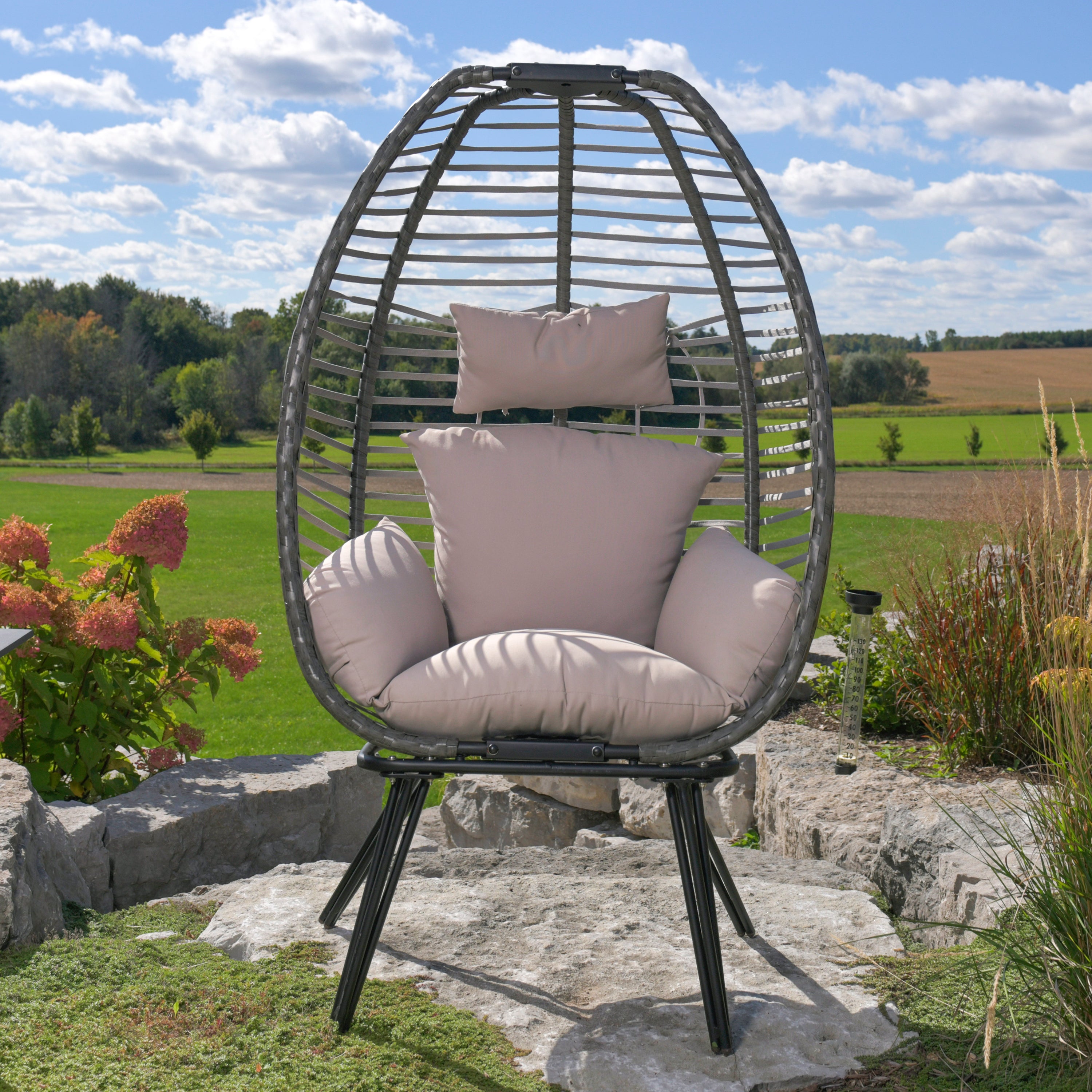 Nest Chair on Legs - Moonstone