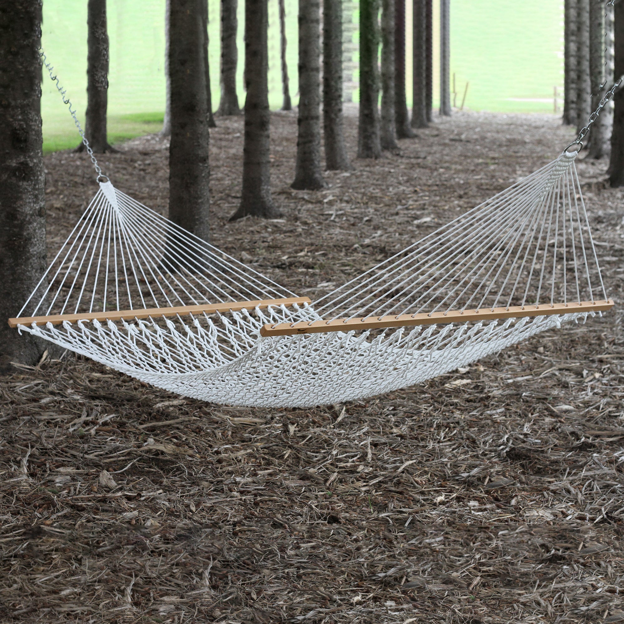 Polyester Rope Spreader Bar Hammock  - White