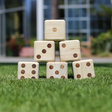 Load image into Gallery viewer, Giant Wooden Dice (Burned Pips)
